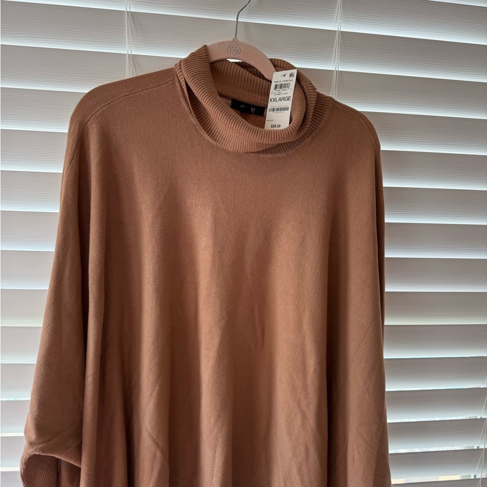 Alfani Warm Brown Cowl Neck Sweater